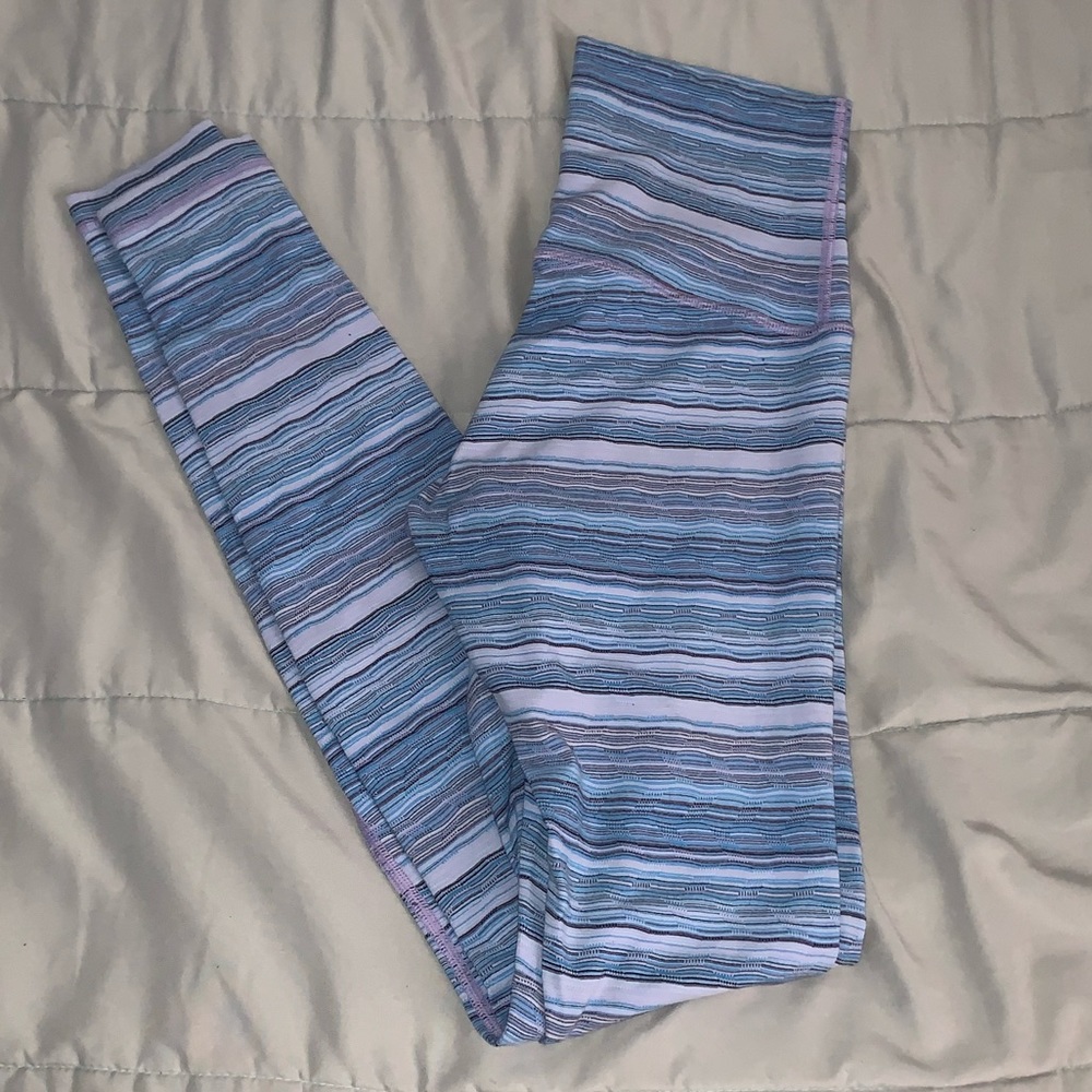 Lululemon Wunder Under Pant Hi-Rise Space Dye Wave Twist Lilac Caspian Blue